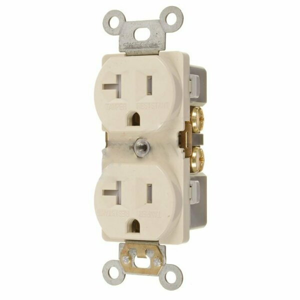 American Imaginations 20 AMP Rectangle Ivory Electrical Receptacle Plastic-Aluminum AI-36841